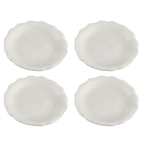 Scalloped Lunch Plates, 4 pc.